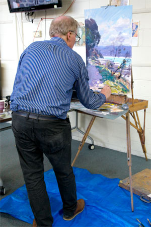 PeterSmales Painting At The Easel PeterSmales Painting At The Easel