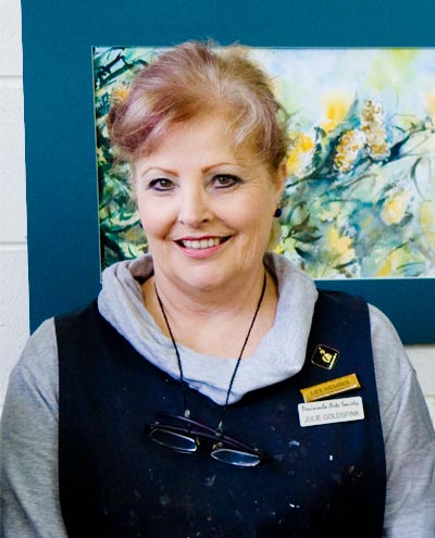 Photo of JulieGoldspink, artist and Peninsula Arts tutor