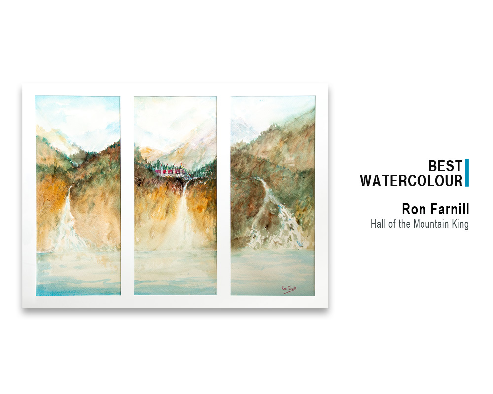 'Hall of the Mountain King' by Ron Farnill, winner Best Watercolour, 2022 Spring Art Show