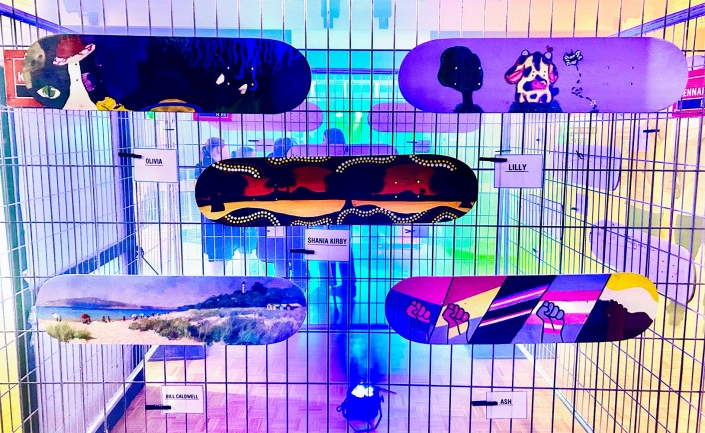 Drift Rolling Canvas Exhibition 2023 - decorated skateboards