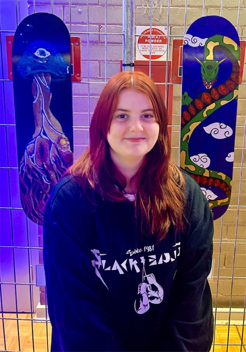 Drift Rolling Canvas Exhibition 2023 - decorated skateboards with artist