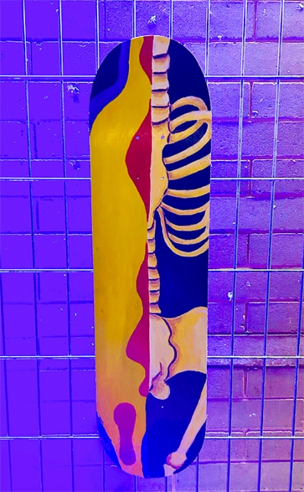 Drift Rolling Canvas Exhibition 2023 - decorated skateboard
