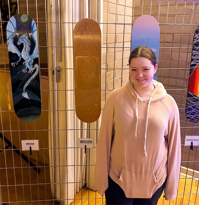 Drift Rolling Canvas Exhibition 2023 - decorated skateboards with artist
