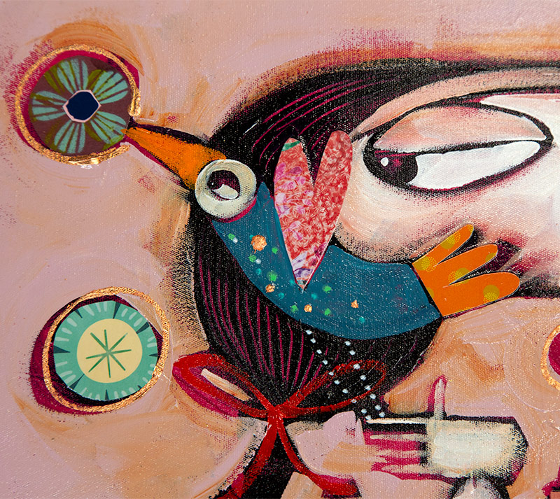 Detail - acrylic painting by Janine Daddo