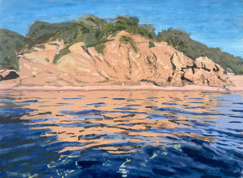 Unfinished acrylic painting by Rick Matear