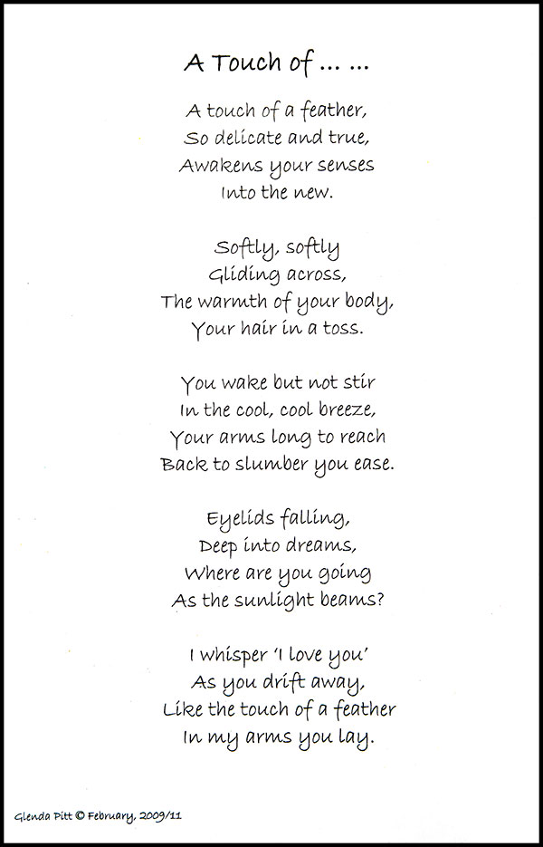 Poem by Glenda Pitt titled