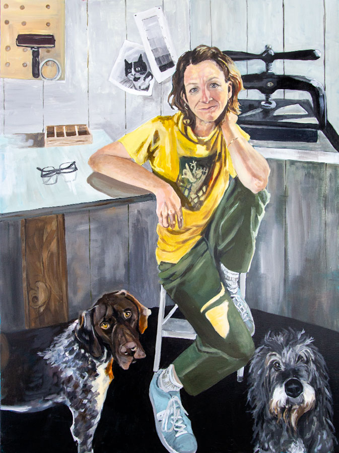 Maxine Pritchard- Elizabeth in Studio – Acrylic Maxine Pritchard- Elizabeth in Studio - Acrylic