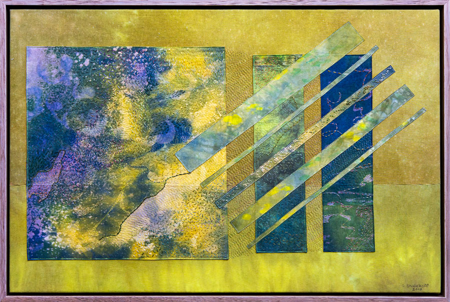 Sharon Shalekoff – Birds Eye View – TextileArt Sharon Shalekoff - Birds Eye View - TextileArt - abstract