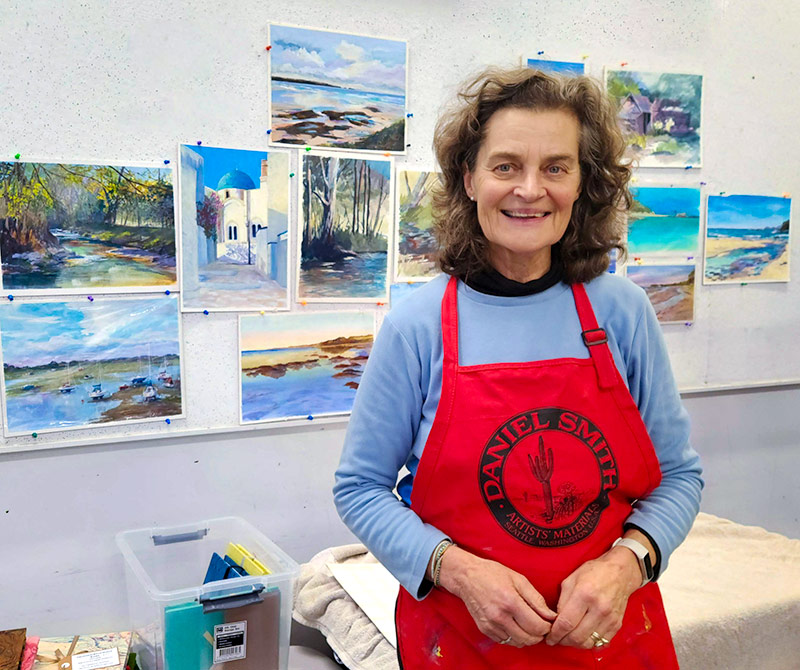 Catherine Hamilton and Gouache Paintings
